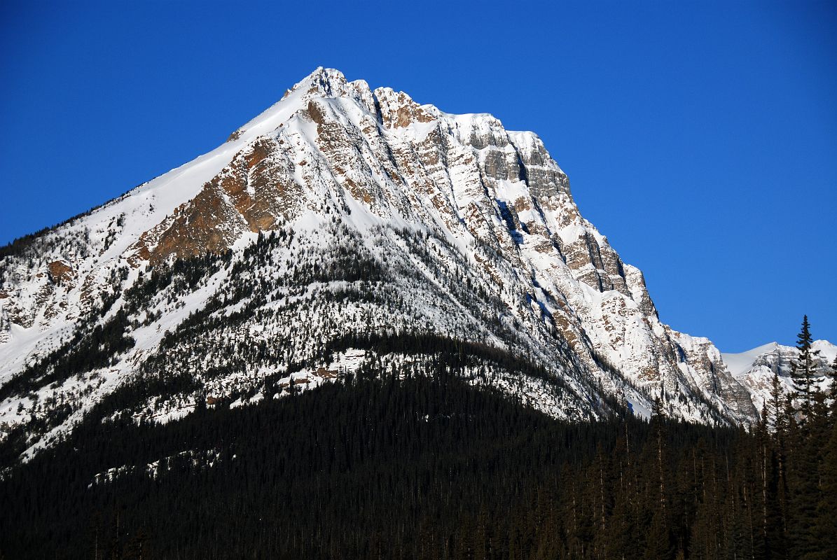 04 Boom Mountain Early Morning From Highway 93 Just After Castle Junction Driving To Radium In Winter